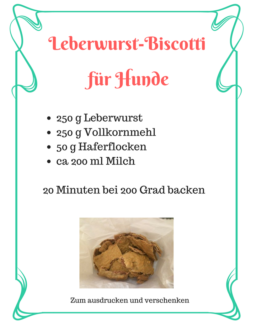 Printable für Hundebsitzer - Lecker Kekse kommen immer gut an!